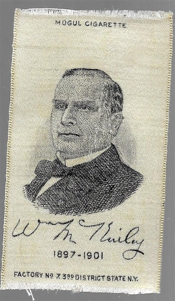 William McKinley Mogul Cigarettes Ribbon 