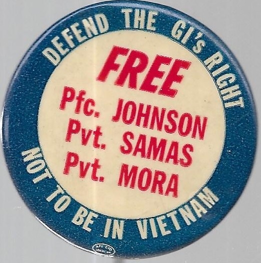 Fort Hood 3 Vietnam War Protest Pin 