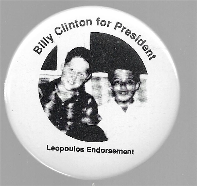 Clinton, Leopoulos Endorsement Pin
