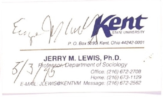 Eugene McCarthy Signed Kent State Faculty Card