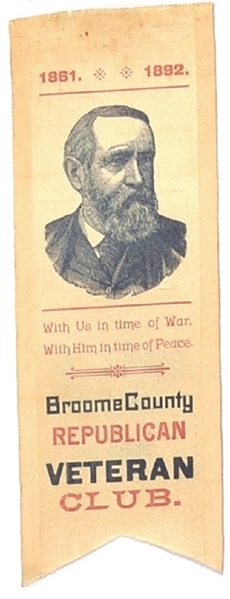 Benjamin Harrison Broome County, N.Y. Veterans Ribbon