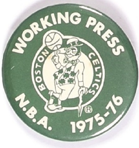 Boston Celtics 1975-76 Working Press Badge