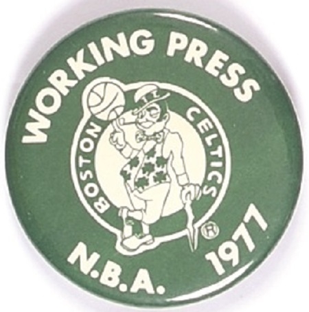 Boston Celtics 1977 Working Press Badge