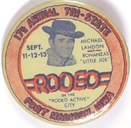 Michael Landon, Iowa Rodeo Pin