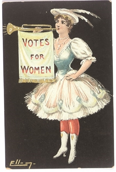 Votes for Women Trumpeter Postcard
