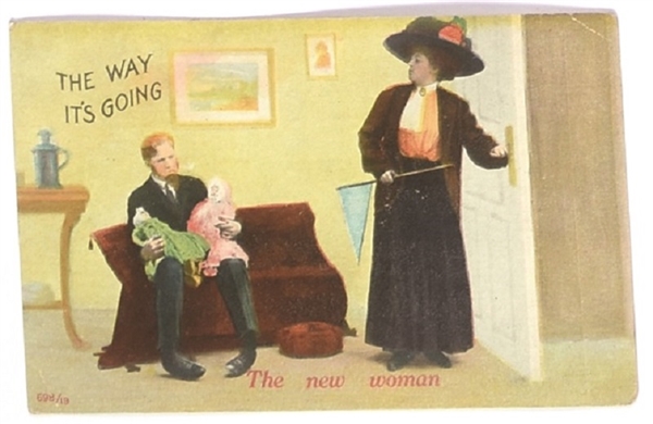 Suffrage the New Woman Postcard