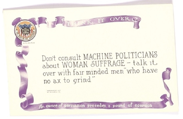 Suffrage Dont Consult Machine Politicians
