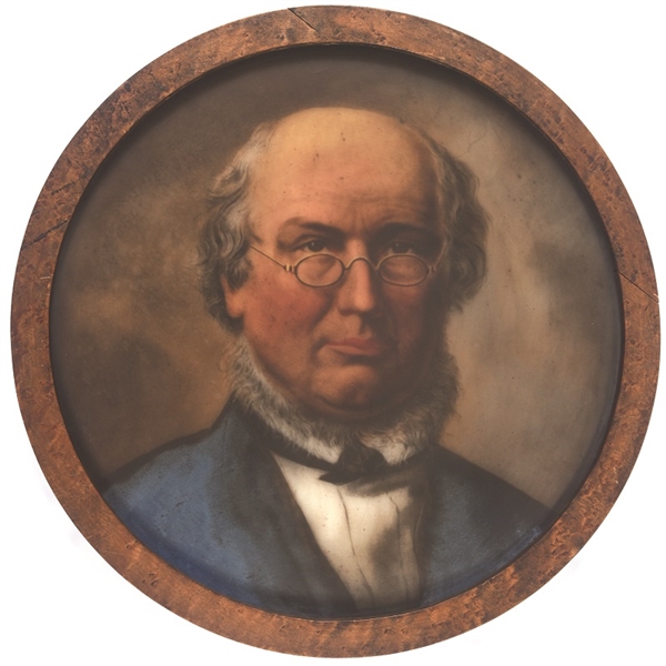 Horace Greeley Color Glass Window