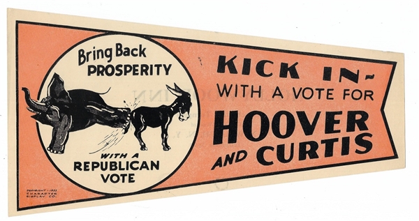 Kick In With a Vote for Hoover Sticker