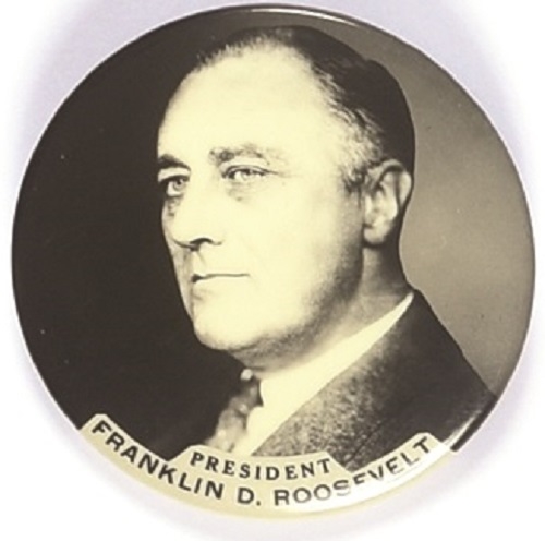 Franklin D. Roosevelt Unusual Portrait Celluloid