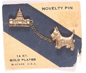 Fala and the Capitol Gold Plated Pin
