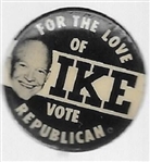 For the Love of Ike Black and White Sample Pin