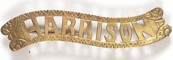 Harrison Ornate Brass Name Pin