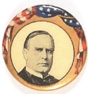 William McKinley Flag Celluloid