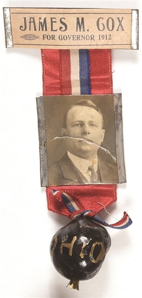 Cox for Governor 1912 Badge, Buckeye