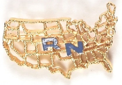 Nixon USA "RN" Jewelry Pin