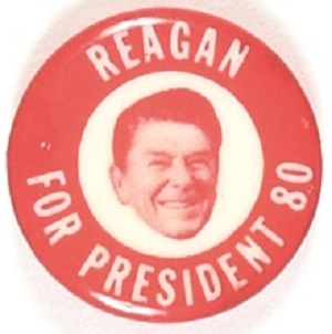 Reagan for President 1980 Red Celluloid