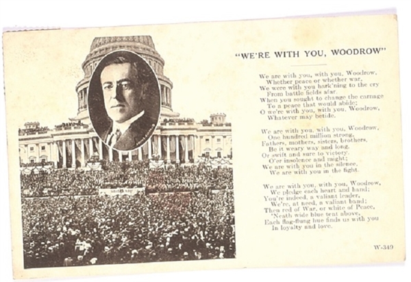 Wilson We're With You Postcard