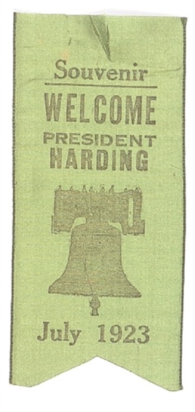 Welcome President Harding Ribbon