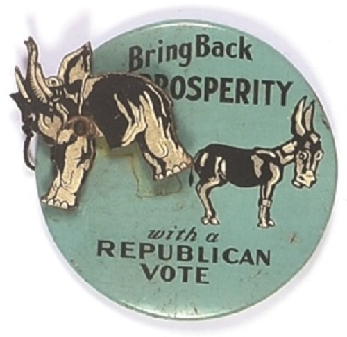 Hoover Bring Back Prosperity Mechanical Pin