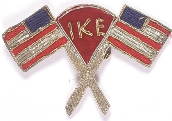 Eisenhower Embroidered Flags Pin