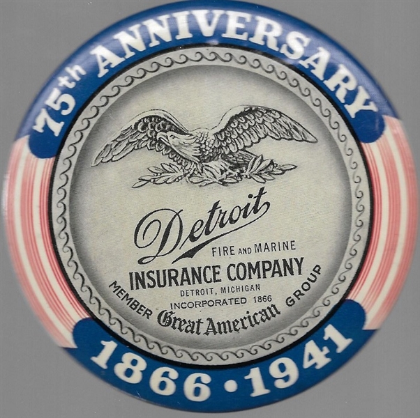 Detroit Insurance Co, 75th Anniversary Mirror