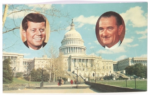 Kennedy, Johnson Color Postcard