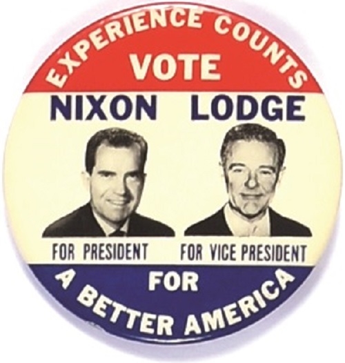 Nixon, Lodge for a Better America Scarce Version