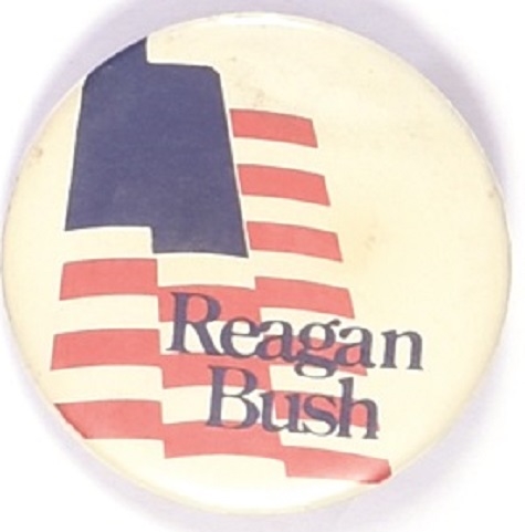 Reagan and Bush Flag Celluloid