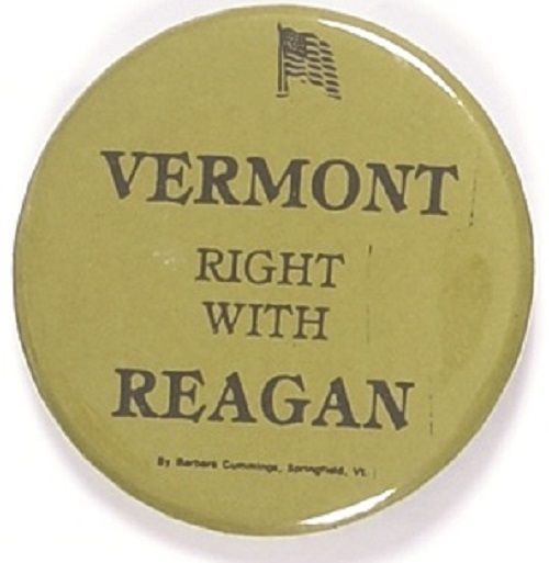 Vermont Right With Reagan Green Version