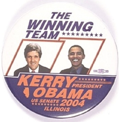 Kerry, Obama Winning Team Illinois Coattail