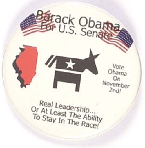 Obama US Senate Illinois Black Letters