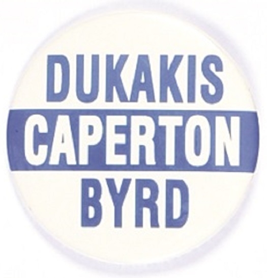 Dukakis, Caperton, Byrd West Virginia Coattail