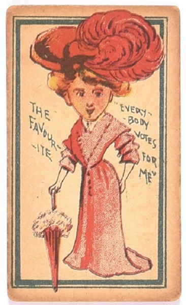 Suffrage Color Cartoon Card, The Favorite
