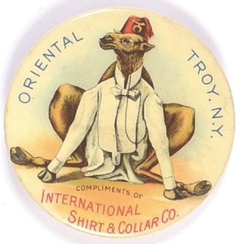 The Oriental, International Shirt and Collar Co. Pin