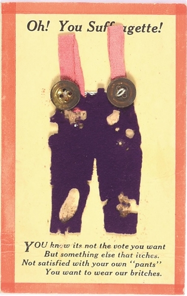 Oh! You Suffragette! Overalls Postcard