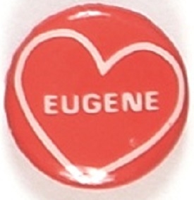 Eugene McCarthy Red Heart Celluloid