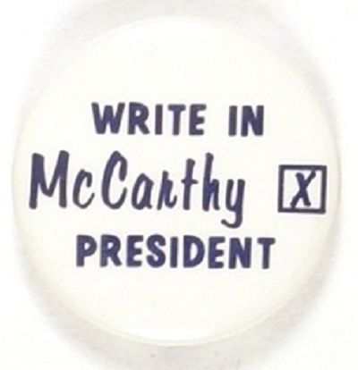 Write In McCarthy President