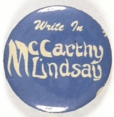 Write in McCarthy and Lindsay