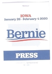 Bernie Sanders Iowa Press Pass