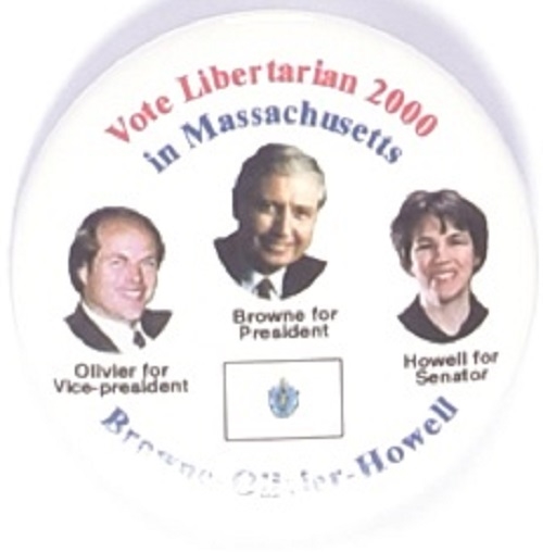 Browne 2020 Libertarian Party Massachusetts Coattail