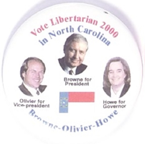 Browne 2020 Libertarian Party North Carolina Coattail