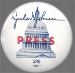 Lyndon Johnson Press Badge
