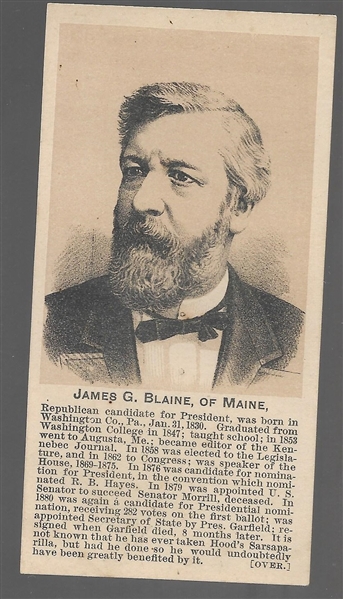 James Blaine Trade Card