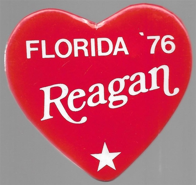 Florida for Reagan 1976 Heart Pin