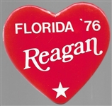 Florida for Reagan 1976 Heart Pin