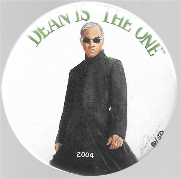 Howard Dean the One Matrix Pin