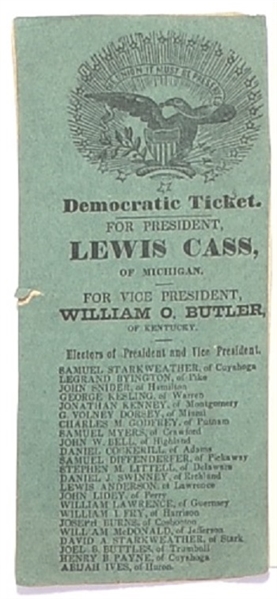 Lewis Cass Paper Ballot
