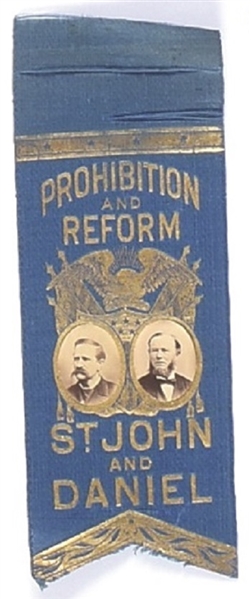 St. John, Daniel Prohibition Party Ribbon