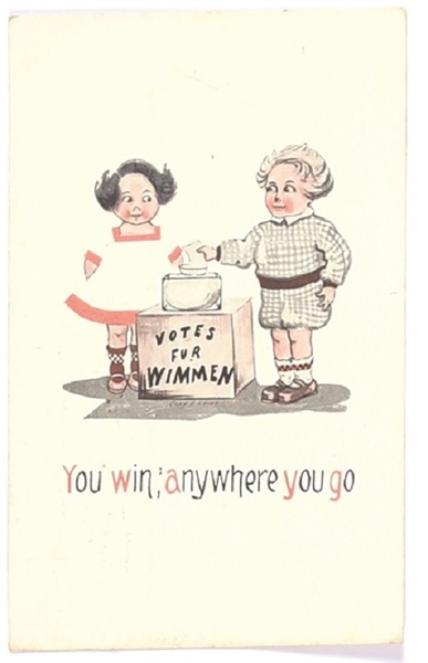 Suffrage You Win Anywhere You Go Postcard